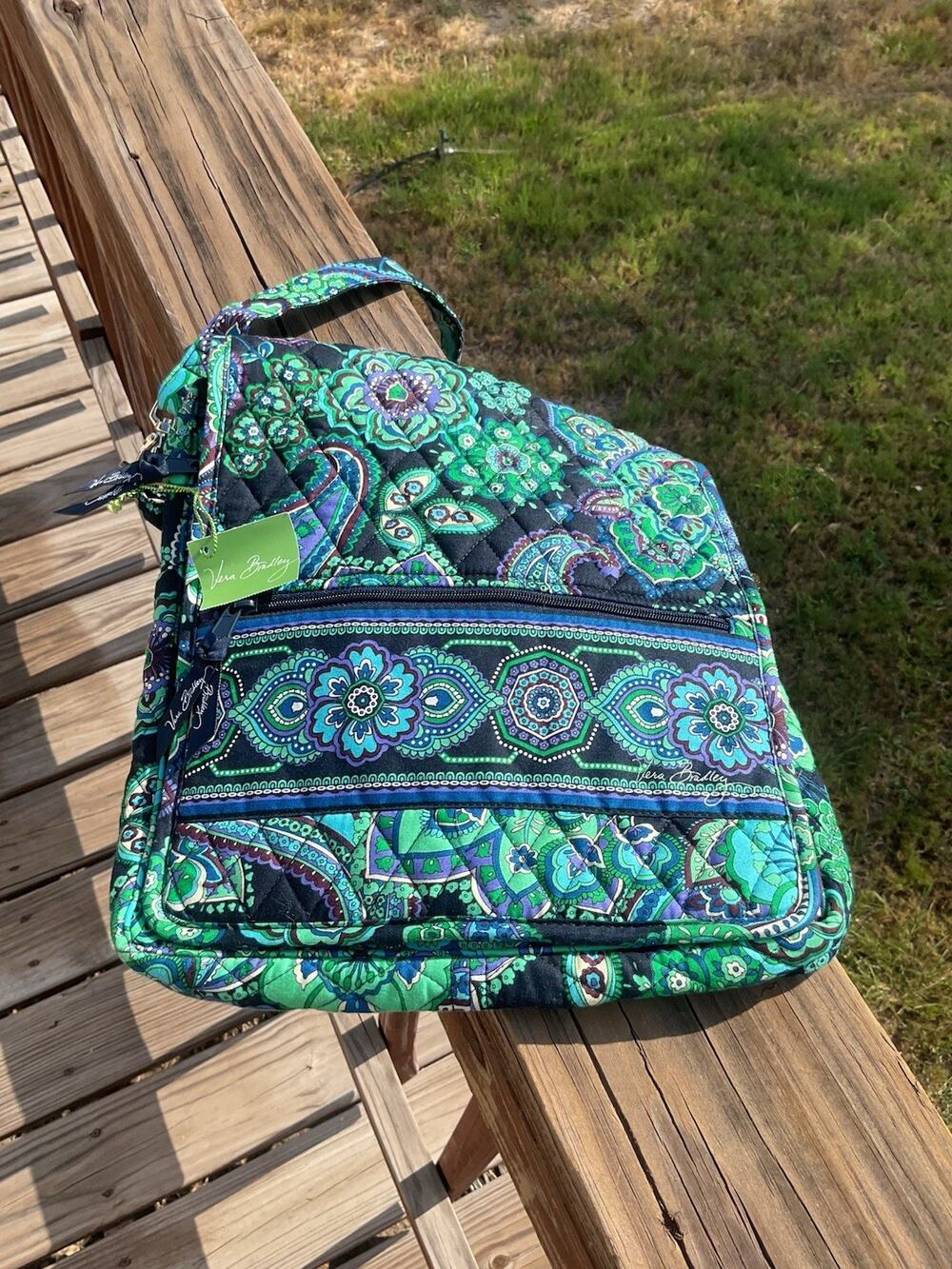 Vera Bradley Bag Blue Rhapsody Mailbag Crossbody Purse Floral Handbag NEW